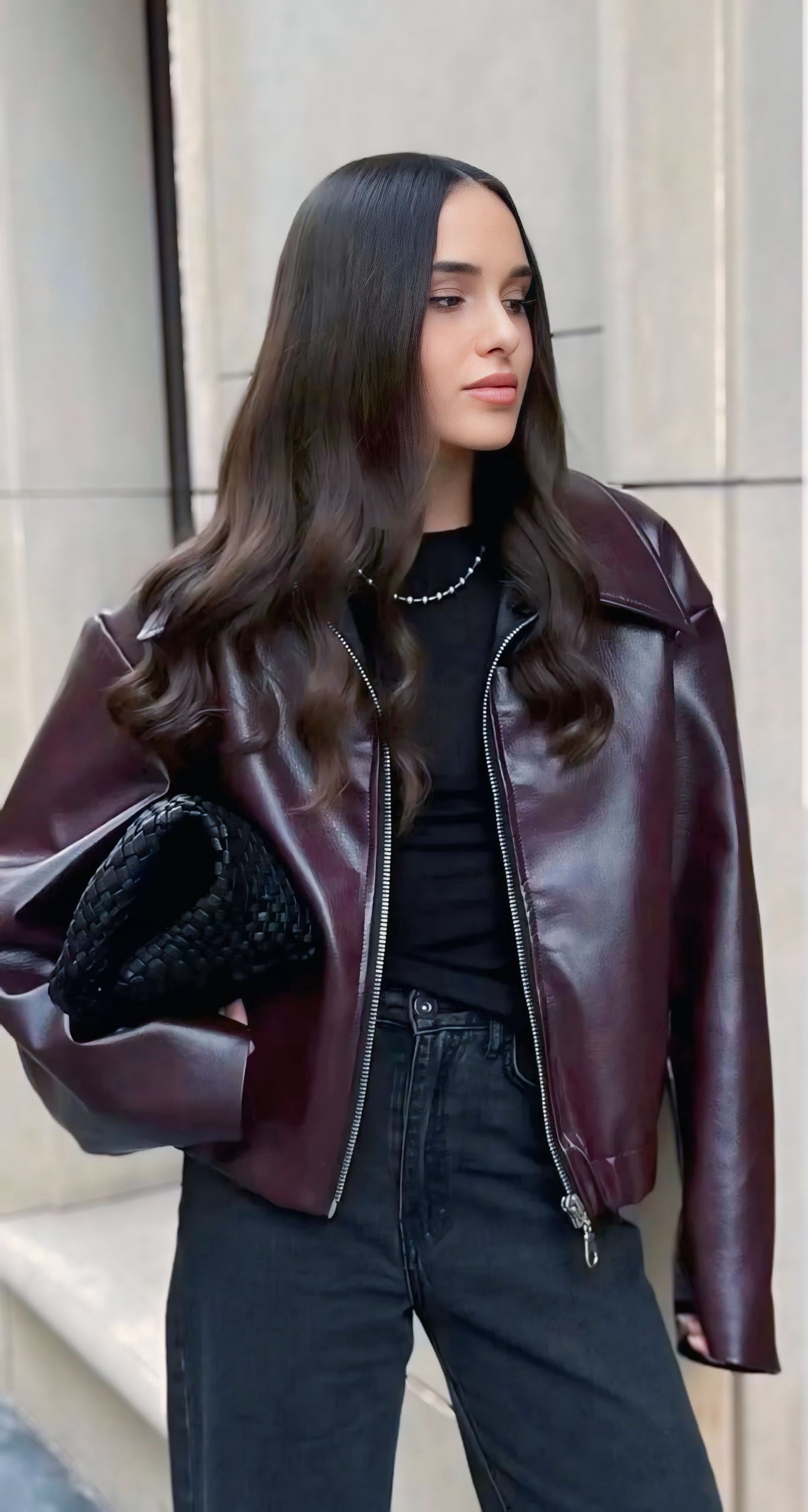 Streetwear Lederjacke „Della“