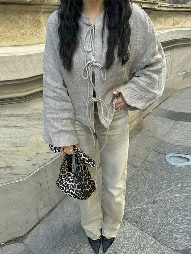 Cardigan mit Schnürung -Olivia